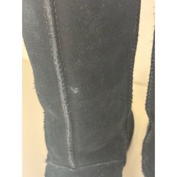 Bearpaw Black Suede Boots Size 7 - Picture 3 of 7
